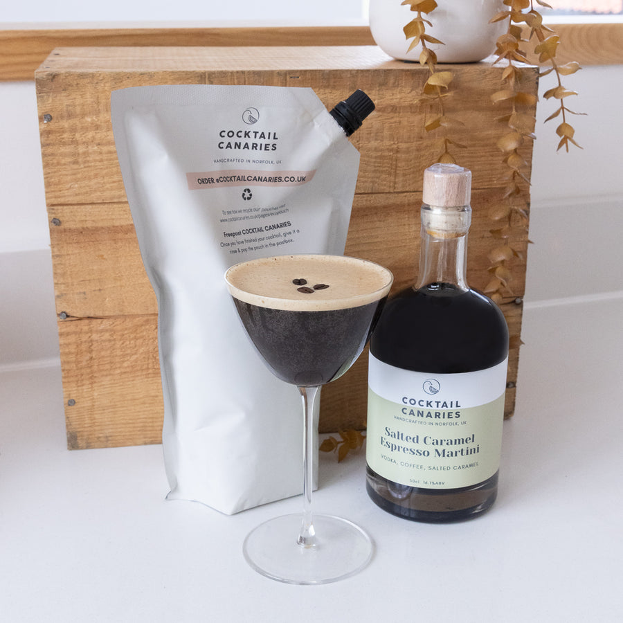 Salted Caramel Espresso Martini - 50cl PostBox Pouch